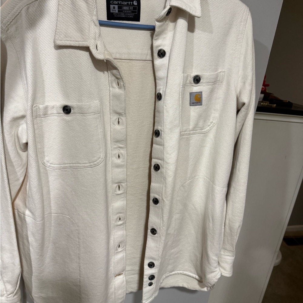 Carhartt Cream Button-Up Shacket